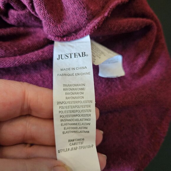 Burgundy Cross Over Top - Picture 8 of 9